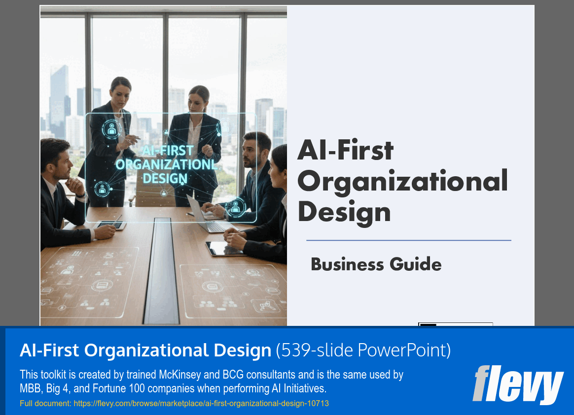 AI-First Organizational Design (539-slide PPT PowerPoint presentation slide deck (PPTX)) Preview Image
