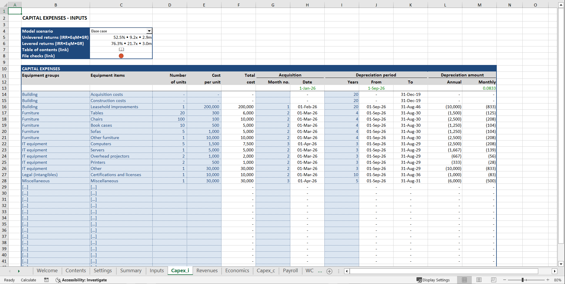 Private Kindergarten Financial Model (Excel template (XLSX)) Preview Image