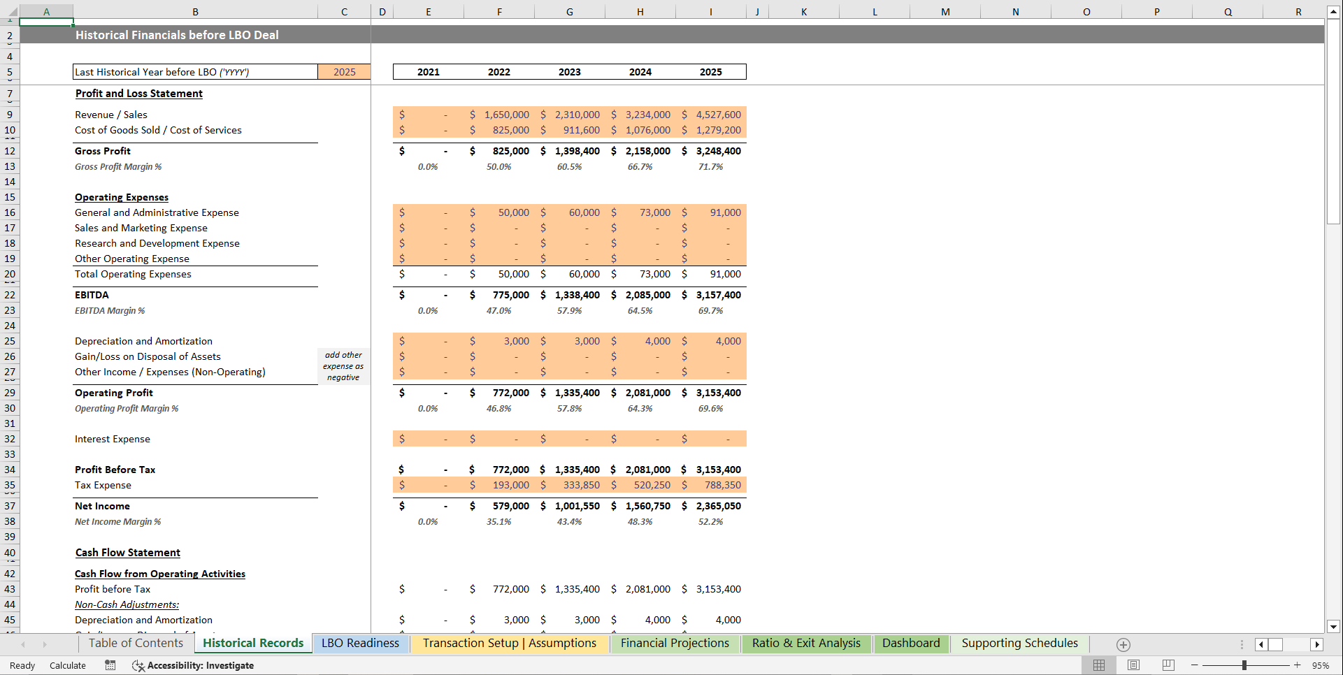 Advanced LBO Financial Model Template (Excel template (XLSX)) Preview Image