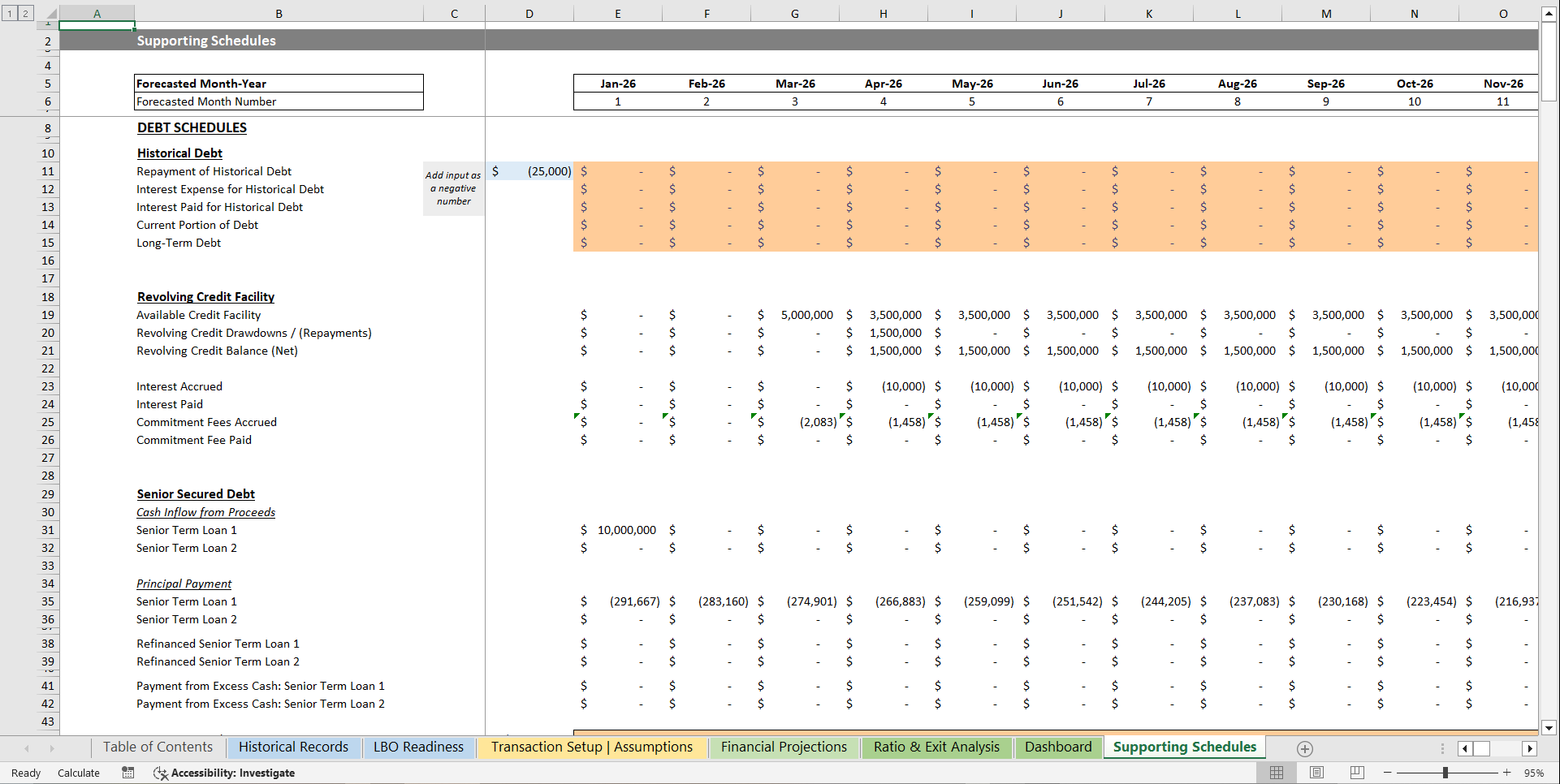 Advanced LBO Financial Model Template (Excel template (XLSX)) Preview Image