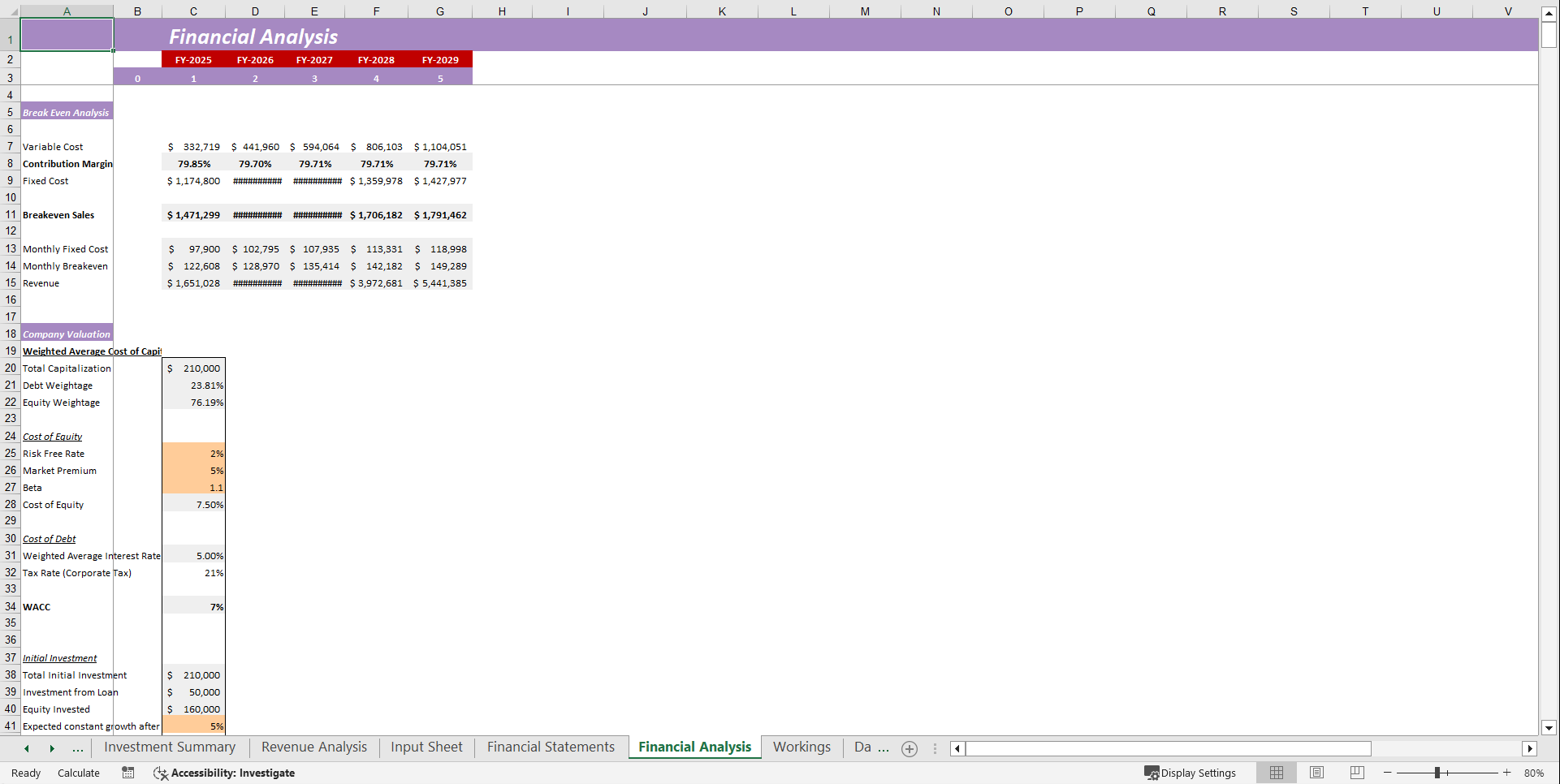 Funeral Service Financial Model Template (Excel template (XLSX)) Preview Image