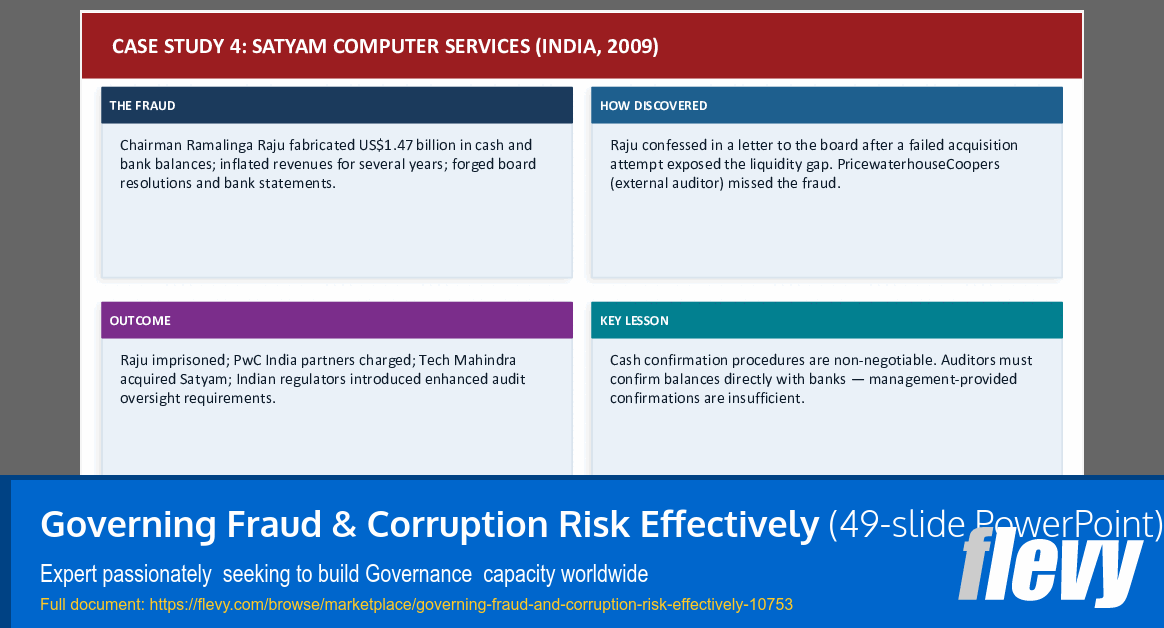 Governing Fraud & Corruption Risk Effectively (49-slide PPT PowerPoint presentation slide deck (PPTX)) Preview Image