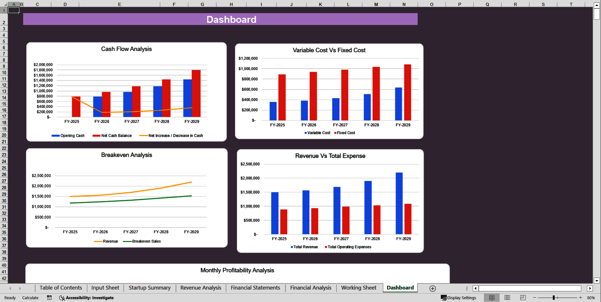 Salon Booth Financial Model Template (Excel template (XLSX)) Preview Image