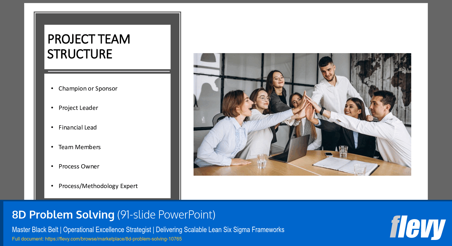 8D Problem Solving (91-slide PPT PowerPoint presentation slide deck (PPTX)) Preview Image