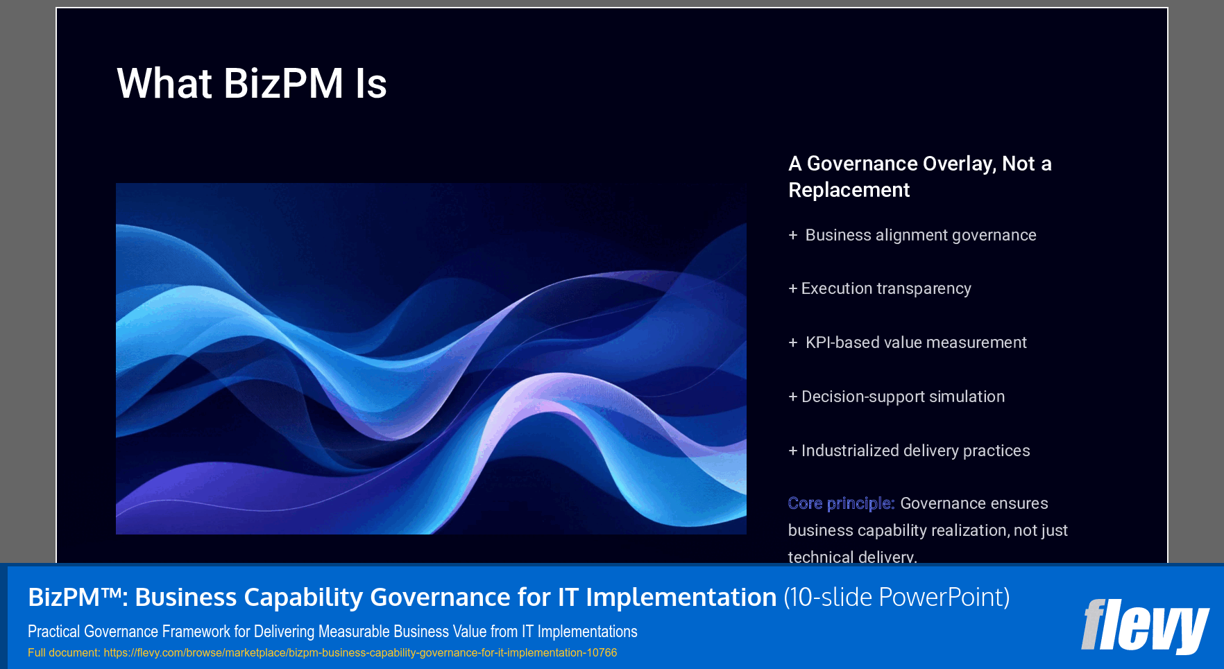 BizPM™: Business Capability Governance for IT Implementation (10-slide PPT PowerPoint presentation slide deck (PPTX)) Preview Image