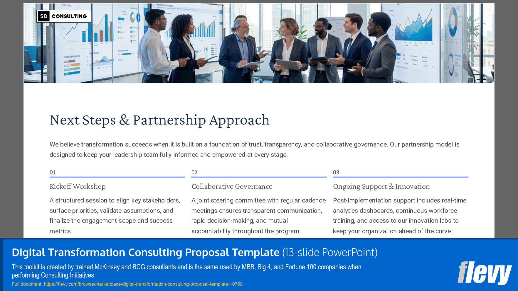 Digital Transformation Consulting Proposal Template (13-slide PPT PowerPoint presentation slide deck (PPTX)) Preview Image