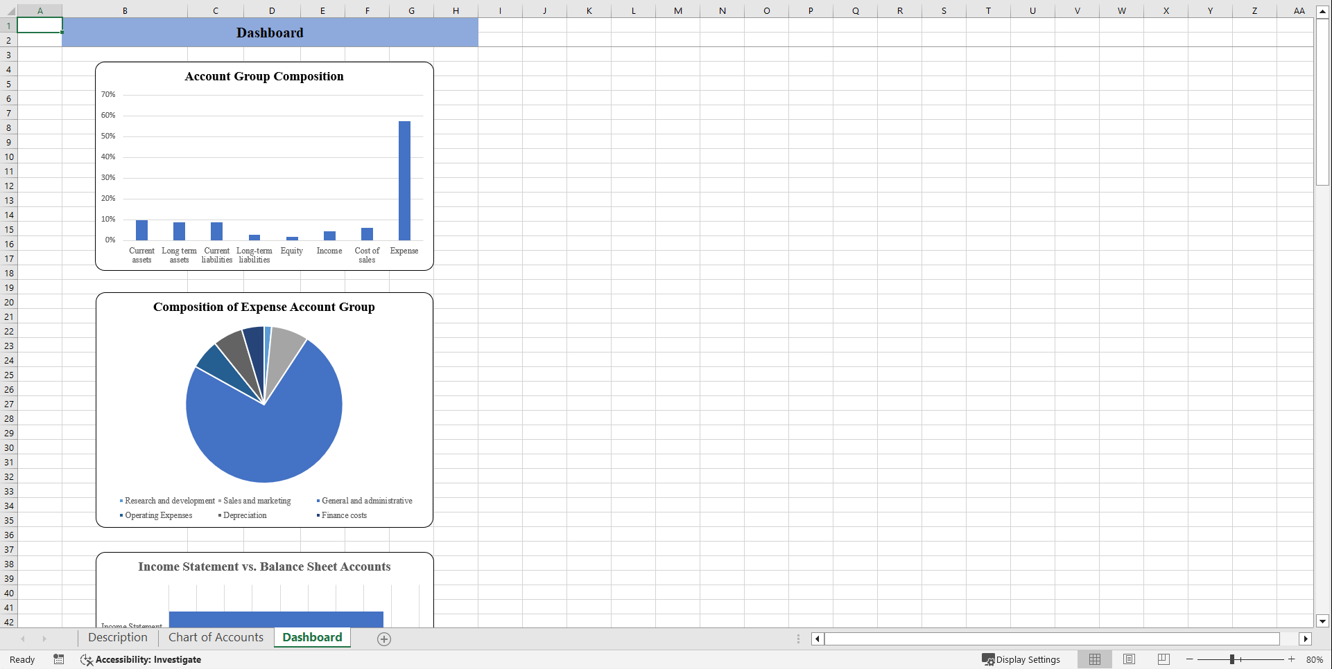 Chart of Accounts Financial Tool (Excel template (XLSX)) Preview Image