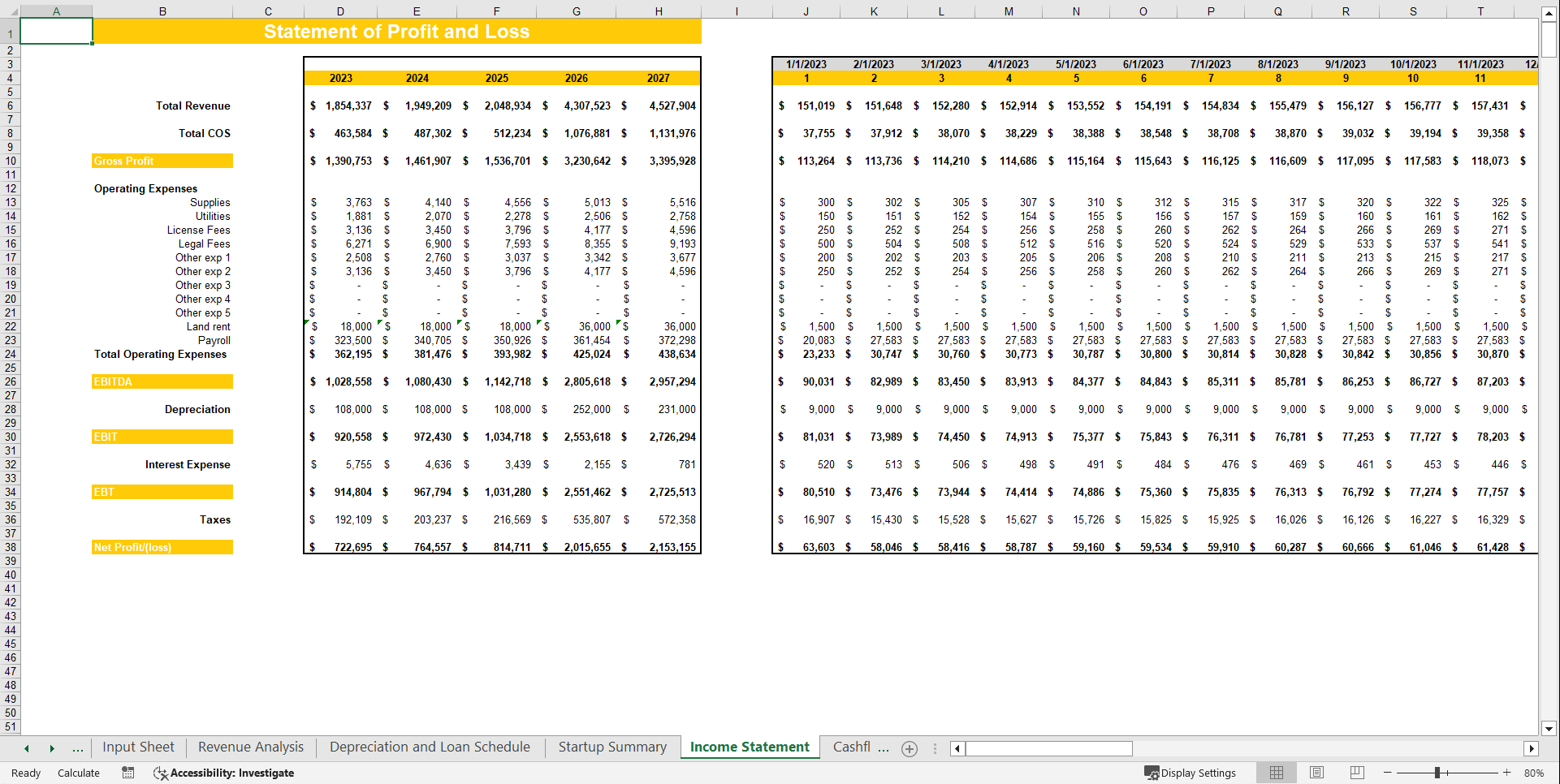 Solar Power Project Financial Model Template (Excel template (XLSX)) Preview Image