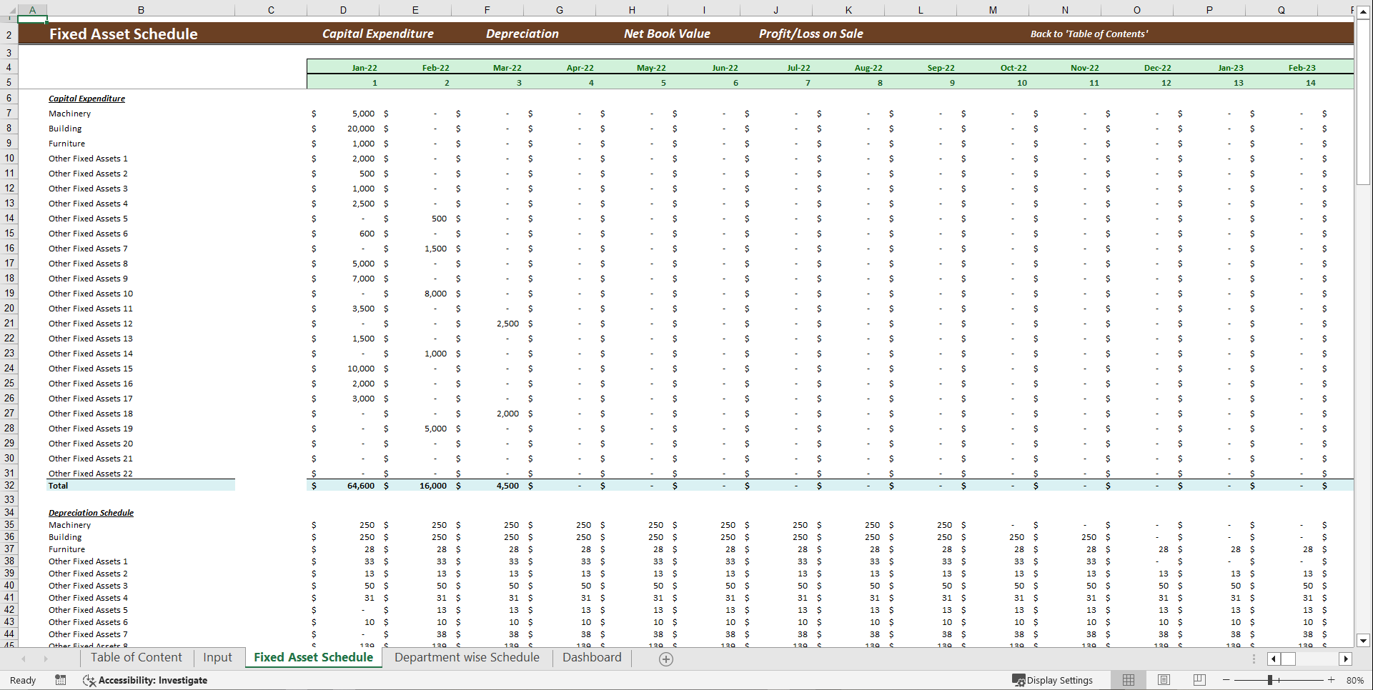 Capital Expenditure Financial Tool (Excel template (XLSX)) Preview Image