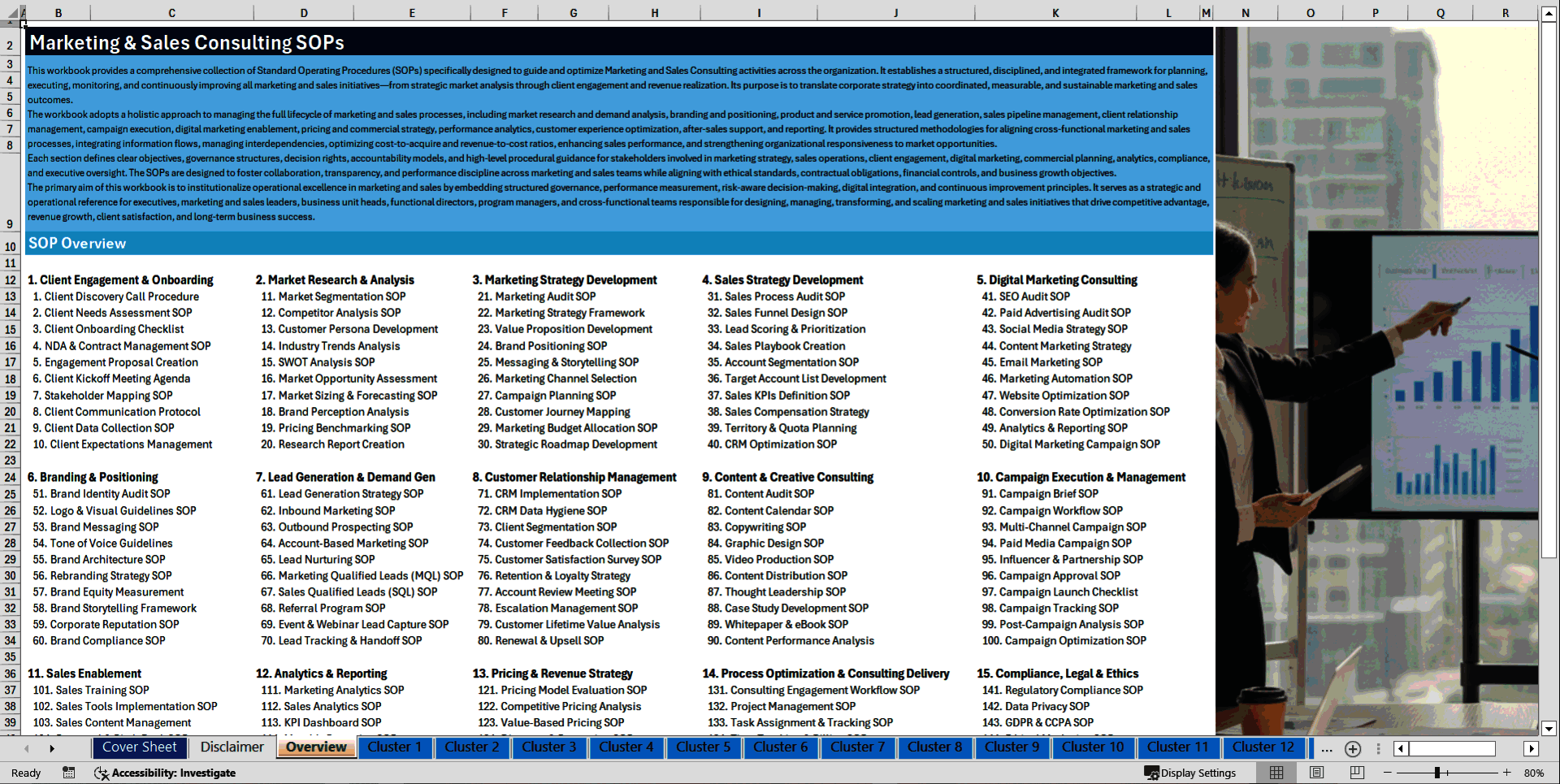 100+ Marketing & Sales Consulting SOPs (Excel template (XLSX)) Preview Image