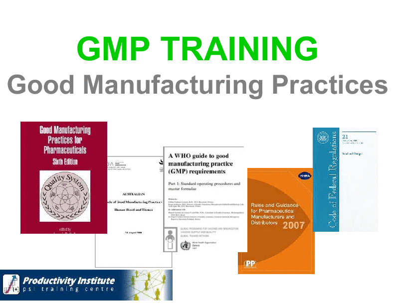 This is a partial preview of GMP (Good Manufacturing Practices) Training (183-slide PowerPoint presentation (PPT)). Full document is 183 slides. 