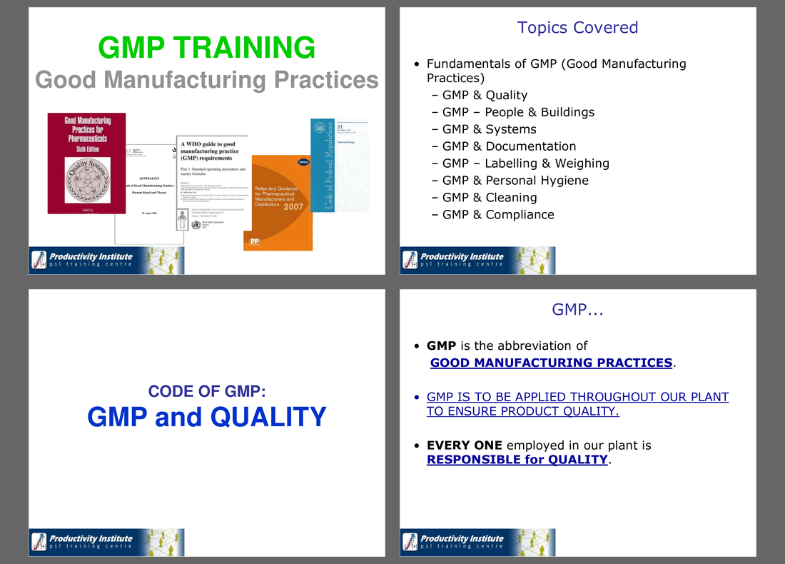 gmp training powerpoint presentation