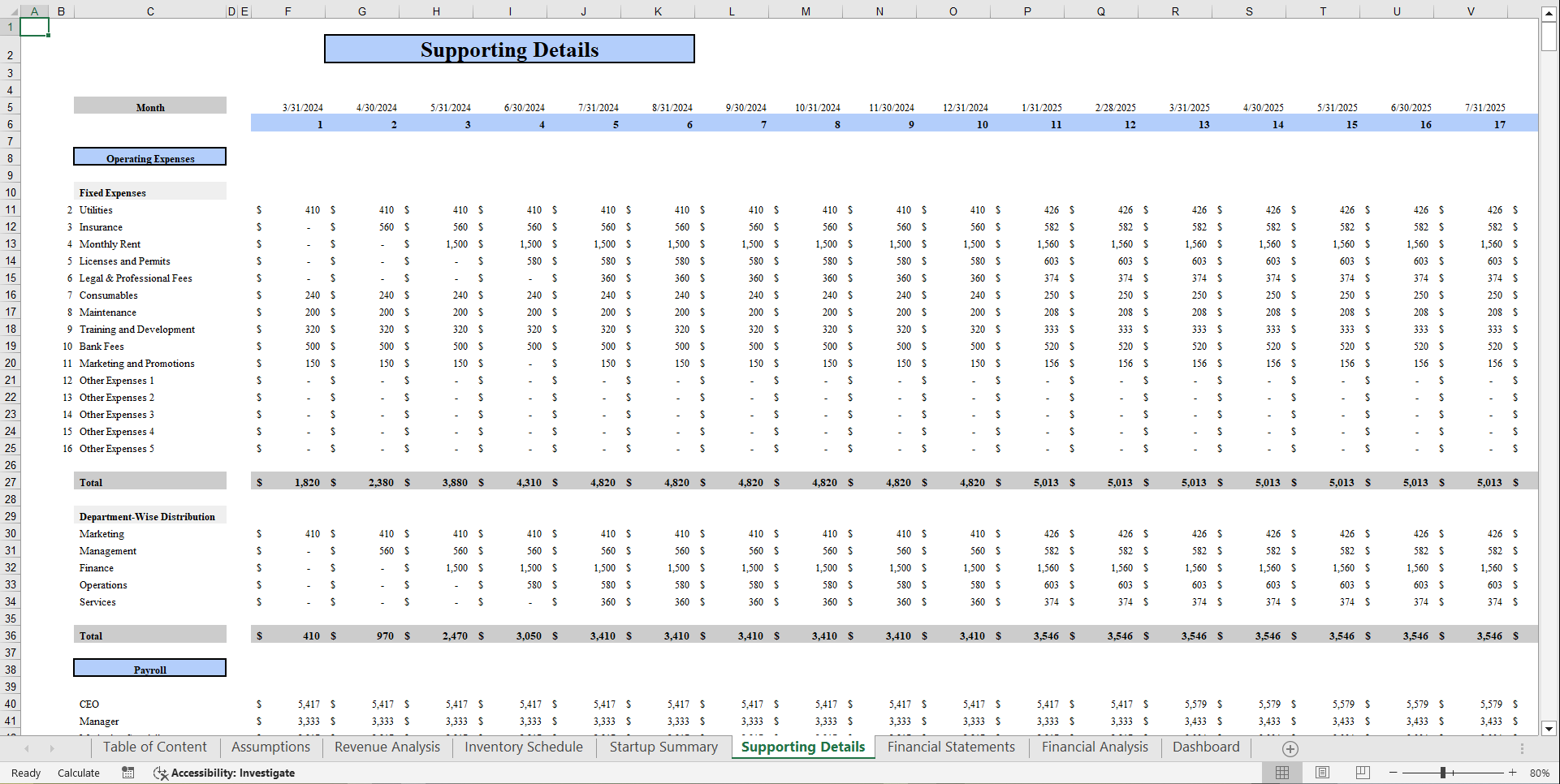 Bubble Tea Cafe Financial Model Template (Excel template (XLSX)) Preview Image