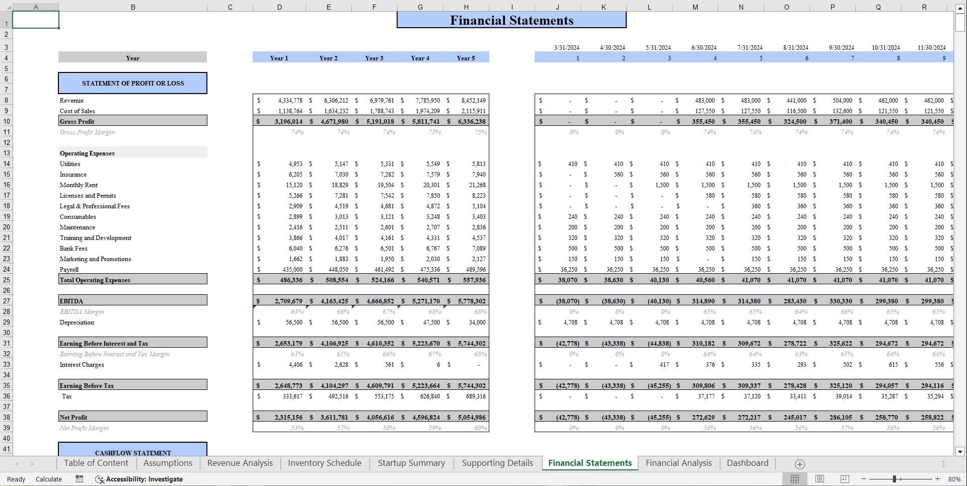Bubble Tea Cafe Financial Model Template (Excel template (XLSX)) Preview Image