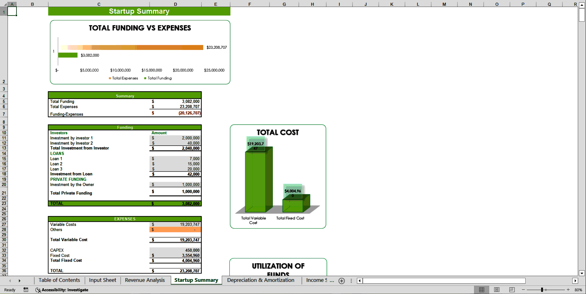 Catering Service Financial Model Template (Excel template (XLSX)) Preview Image