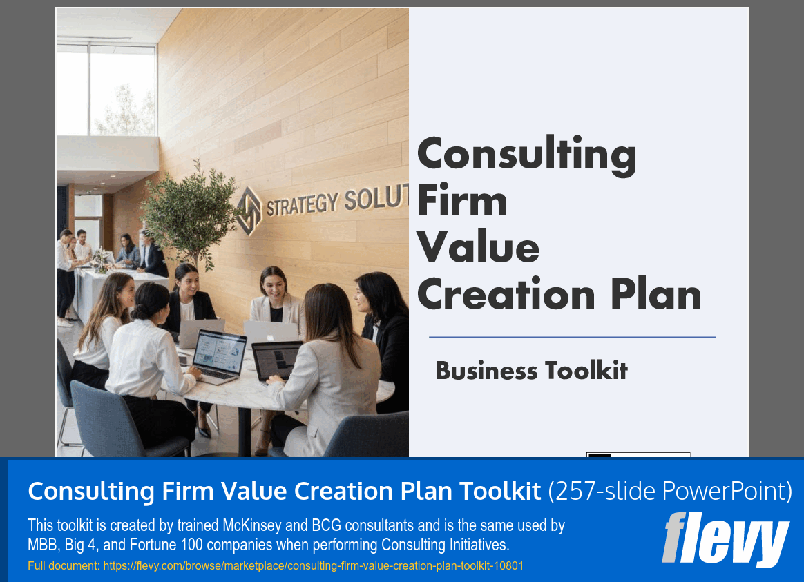 Consulting Firm Value Creation Plan Toolkit (257-slide PPT PowerPoint presentation slide deck (PPTX)) Preview Image