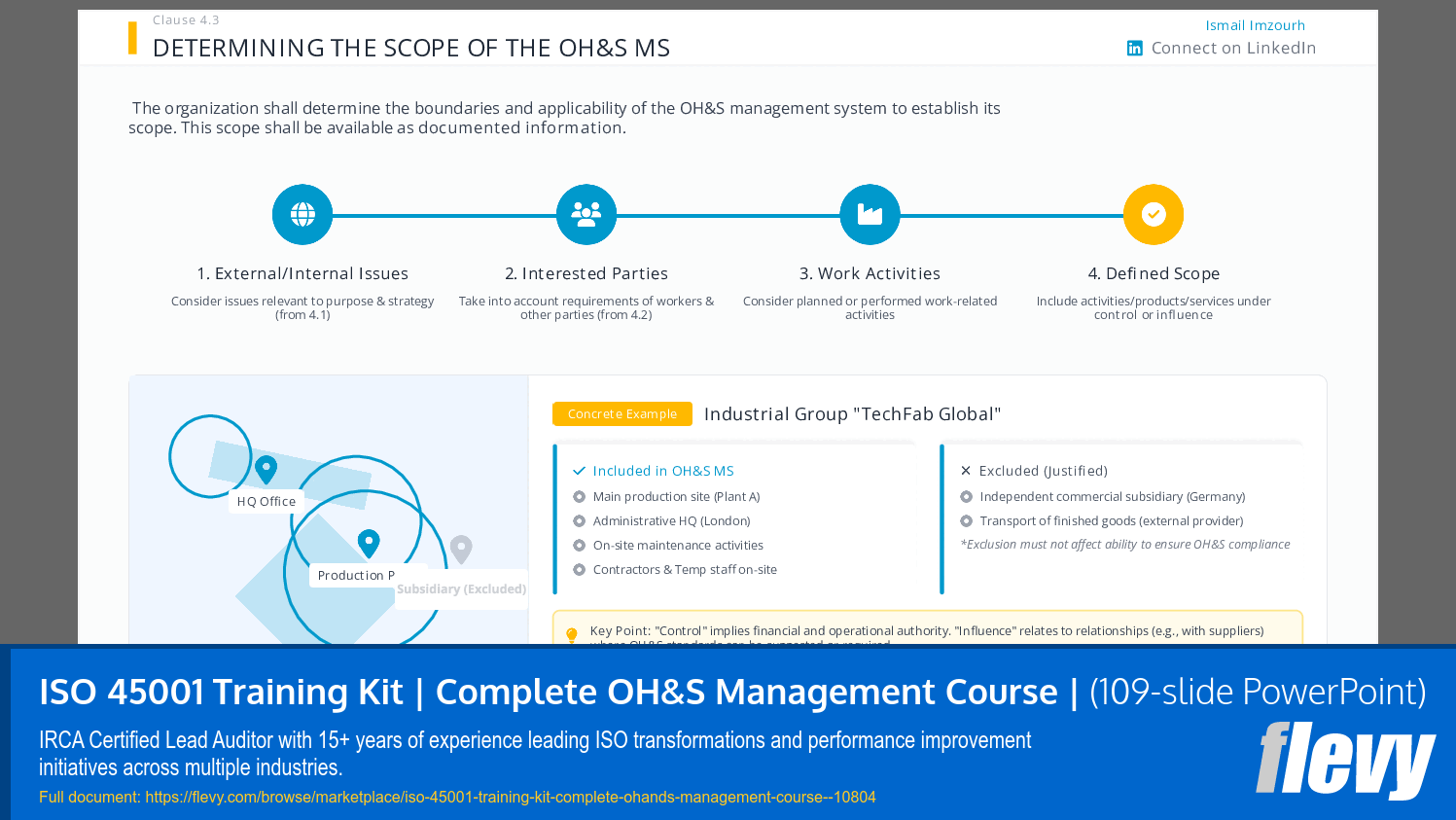 ISO 45001 Training Kit | Complete OH&S Management Course | (109-slide PPT PowerPoint presentation slide deck (PPTX)) Preview Image