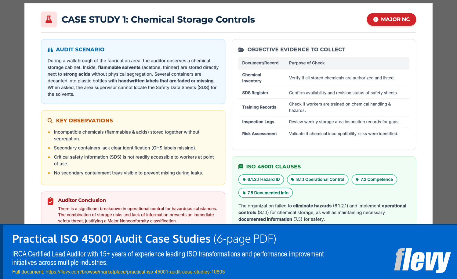Practical ISO 45001 Audit Case Studies (6-page PDF document) Preview Image
