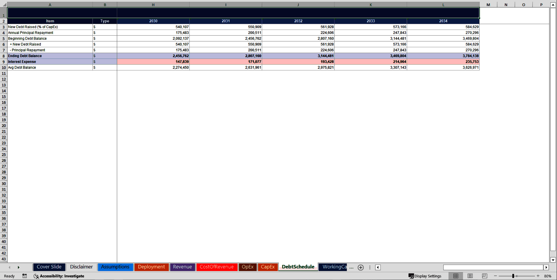 Parking Lot 10-Year 3 Statement Financial Model (Excel template (XLSX)) Preview Image