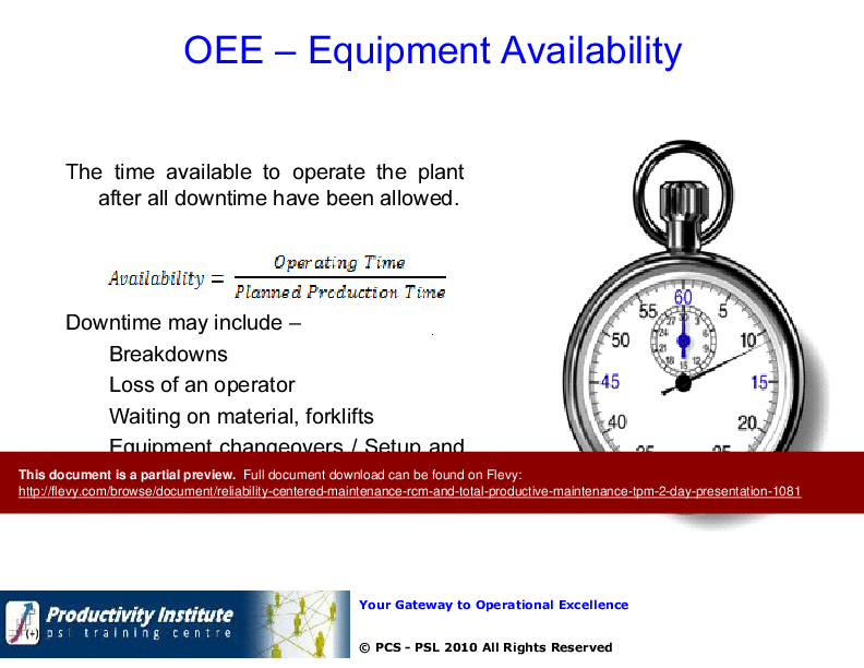 Reliability Centered Maintenance (RCM) And Total Productive Maintenance ...