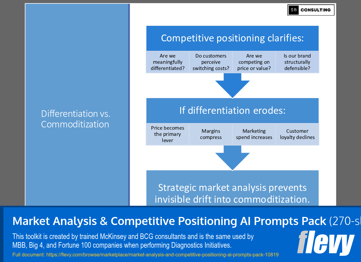 Market Analysis & Competitive Positioning AI Prompts Pack (270-slide PPT PowerPoint presentation slide deck (PPTX)) Preview Image