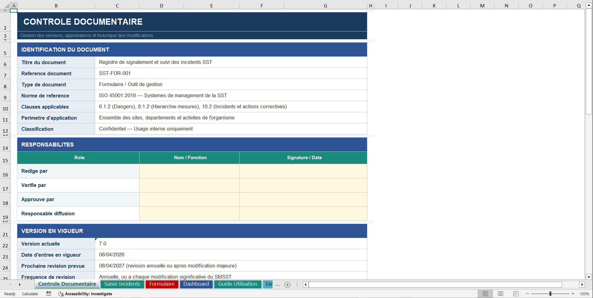 Incident Report Form Pro (Excel template (XLSX)) Preview Image