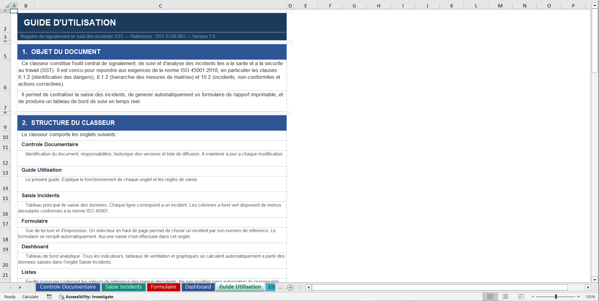 Incident Report Form Pro (Excel template (XLSX)) Preview Image