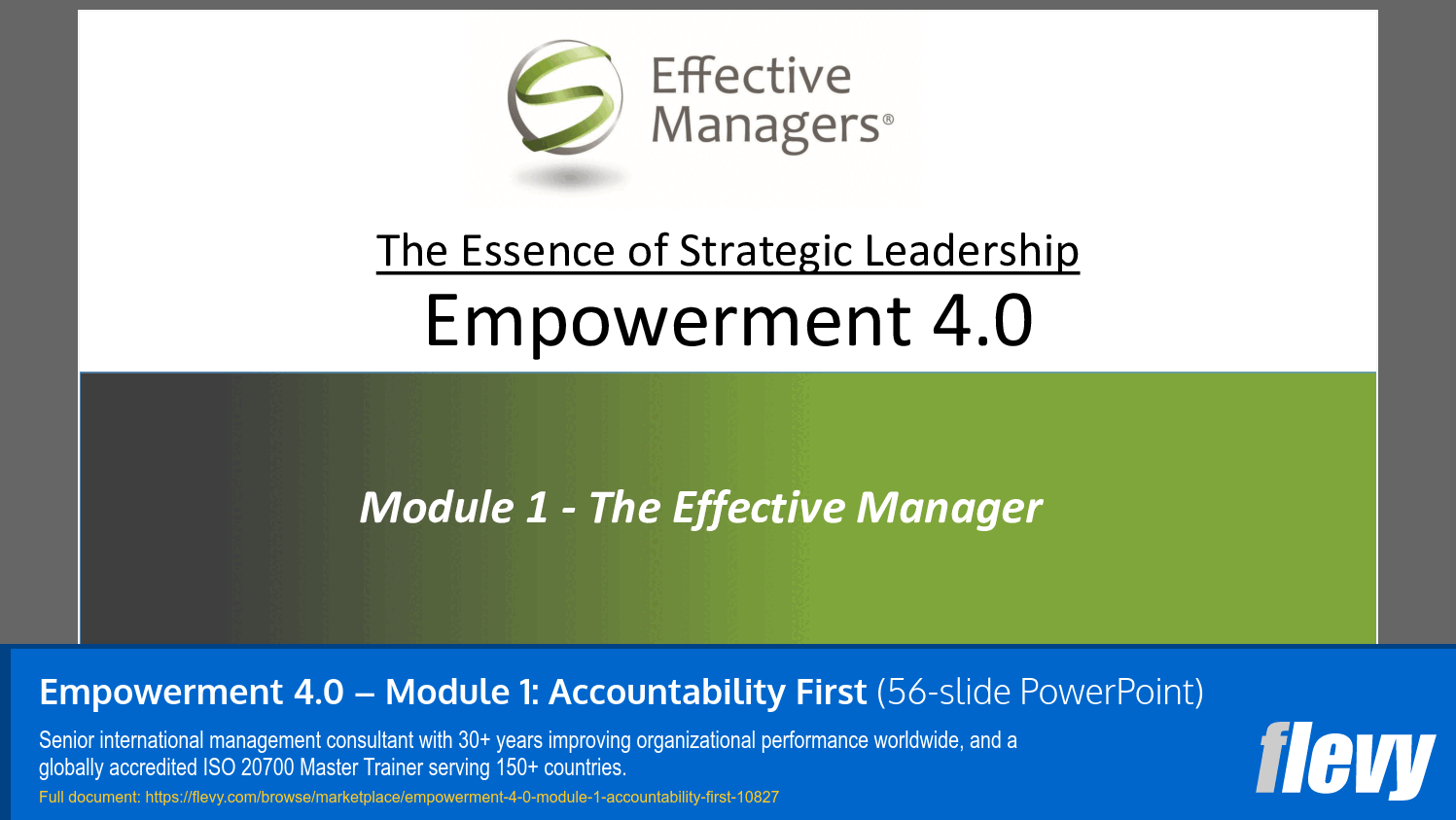 Empowerment 4.0 – Module 1: Accountability First (56-slide PPT PowerPoint presentation slide deck (PPTX)) Preview Image