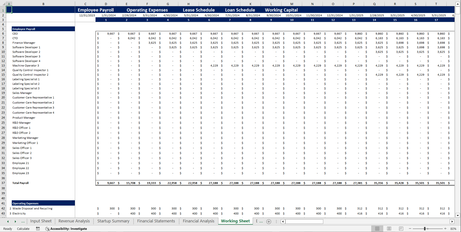Hotel and Resort Financial Model Template (Excel template (XLSX)) Preview Image