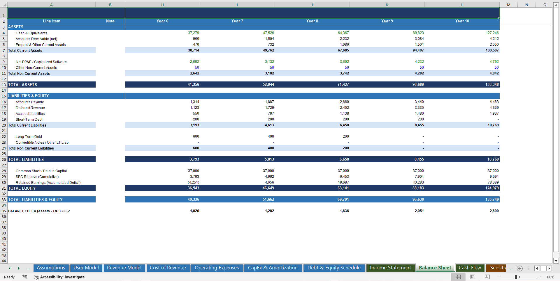 Mobile App Startup 10-Year 3 Statement Financial Model (Excel template (XLSX)) Preview Image