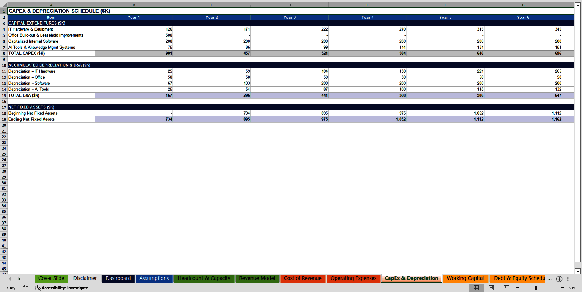 Consulting Project-Based Engagement Financial Model (Excel template (XLSX)) Preview Image
