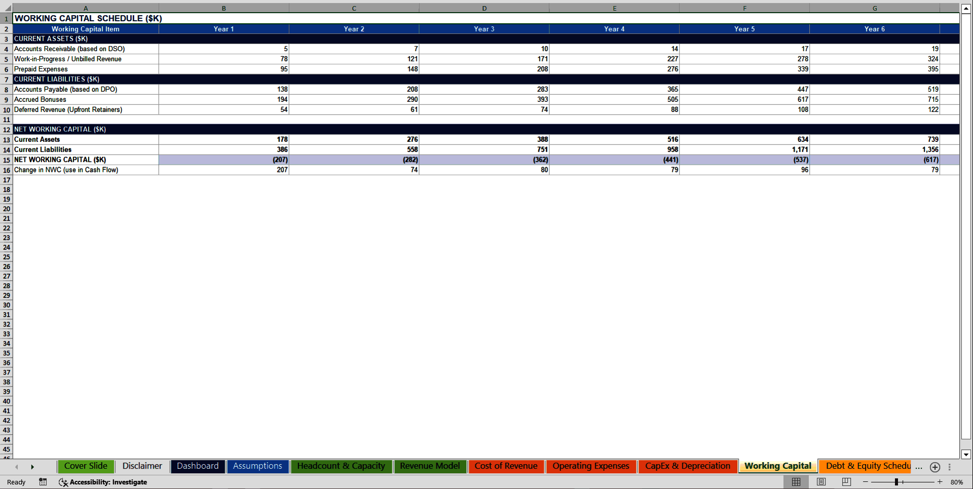 Consulting Project-Based Engagement Financial Model (Excel template (XLSX)) Preview Image