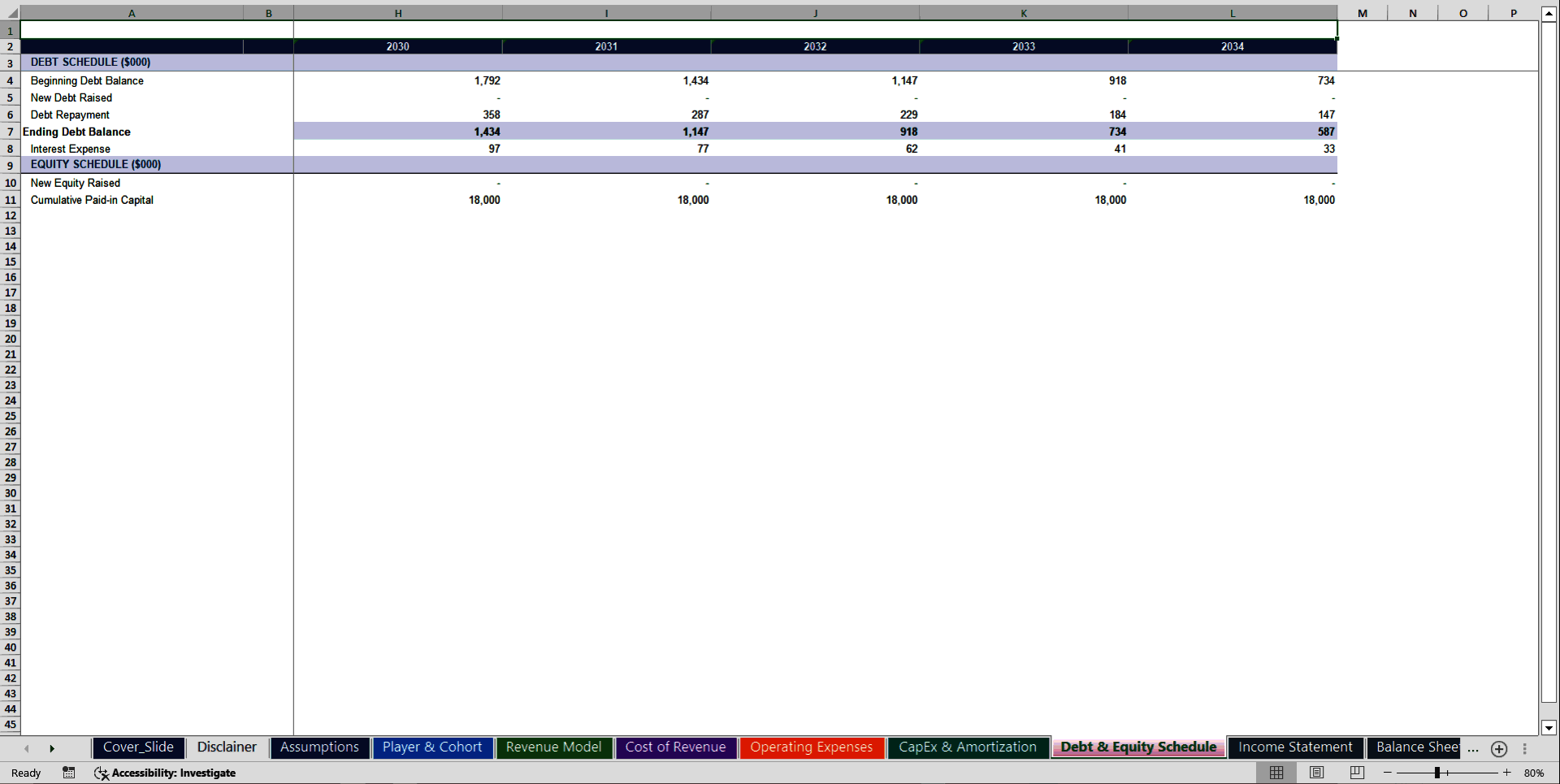 iGaming Business 10-Year 3 Statement Financial Model (Excel template (XLSX)) Preview Image