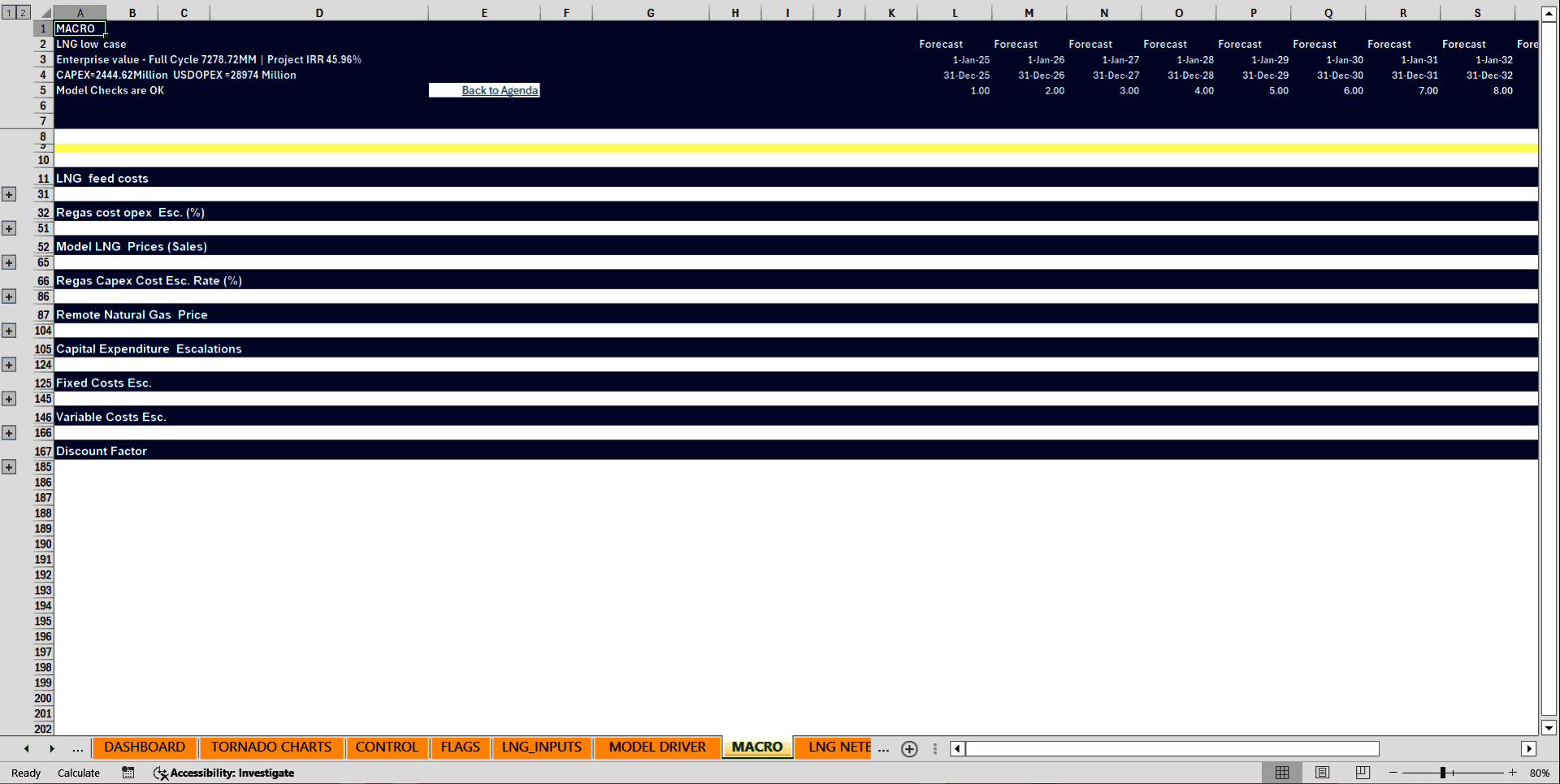 8-10 MTPA Liquefied Natural Gas (LNG) Financial Model (Excel template (XLSX)) Preview Image