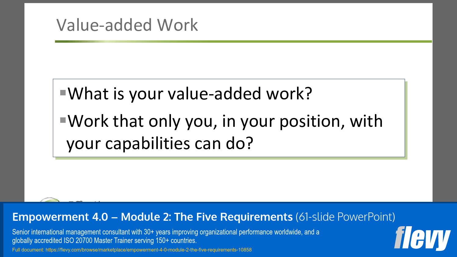 Empowerment 4.0 – Module 2: The Five Requirements (61-slide PPT PowerPoint presentation slide deck (PPTX)) Preview Image