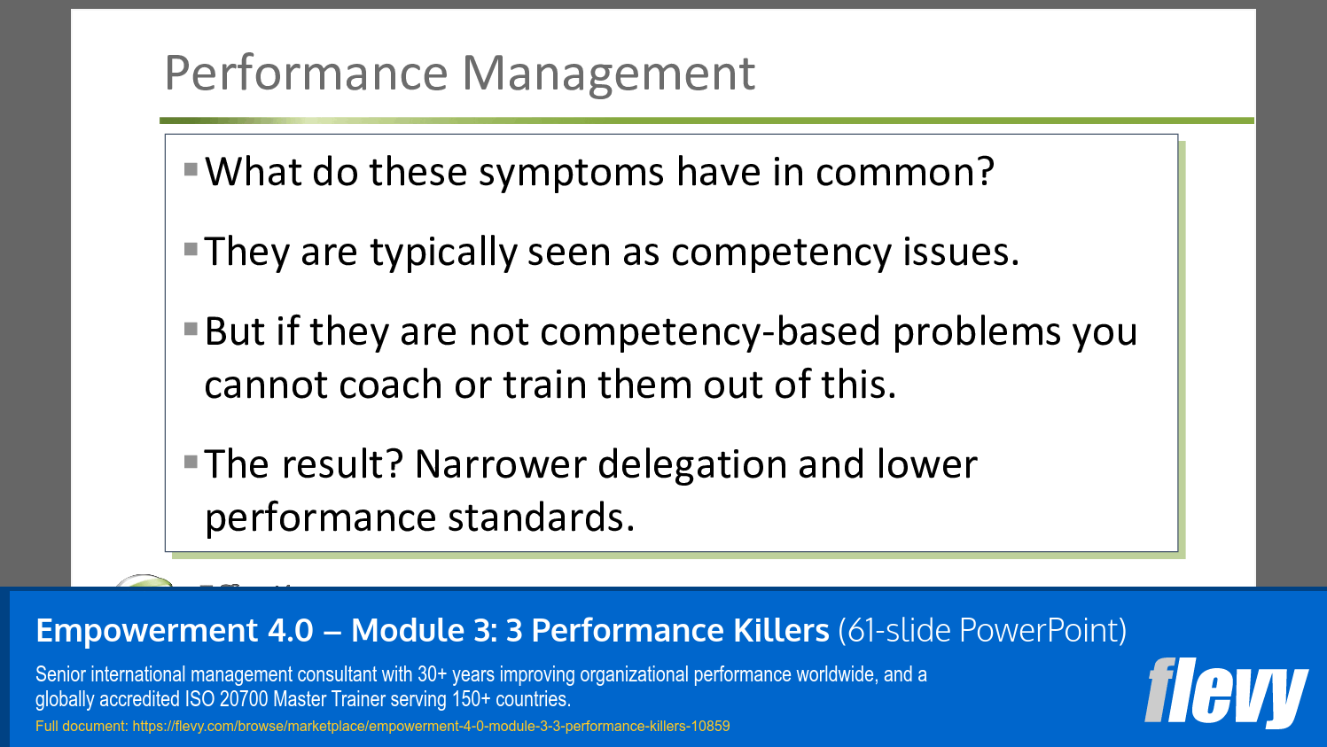 Empowerment 4.0 – Module 3: 3 Performance Killers (61-slide PPT PowerPoint presentation slide deck (PPTX)) Preview Image