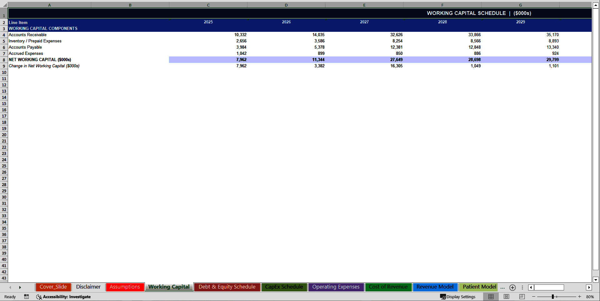 General Hospital 10-Year 3 Statement Financial Model (Excel template (XLSX)) Preview Image