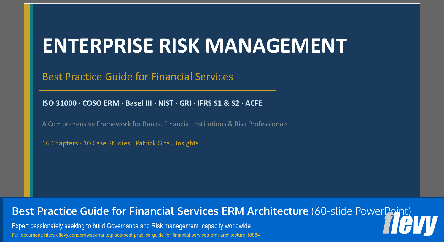 Best Practice Guide for Financial Services ERM Architecture (60-slide PPT PowerPoint presentation slide deck (PPTX)) Preview Image