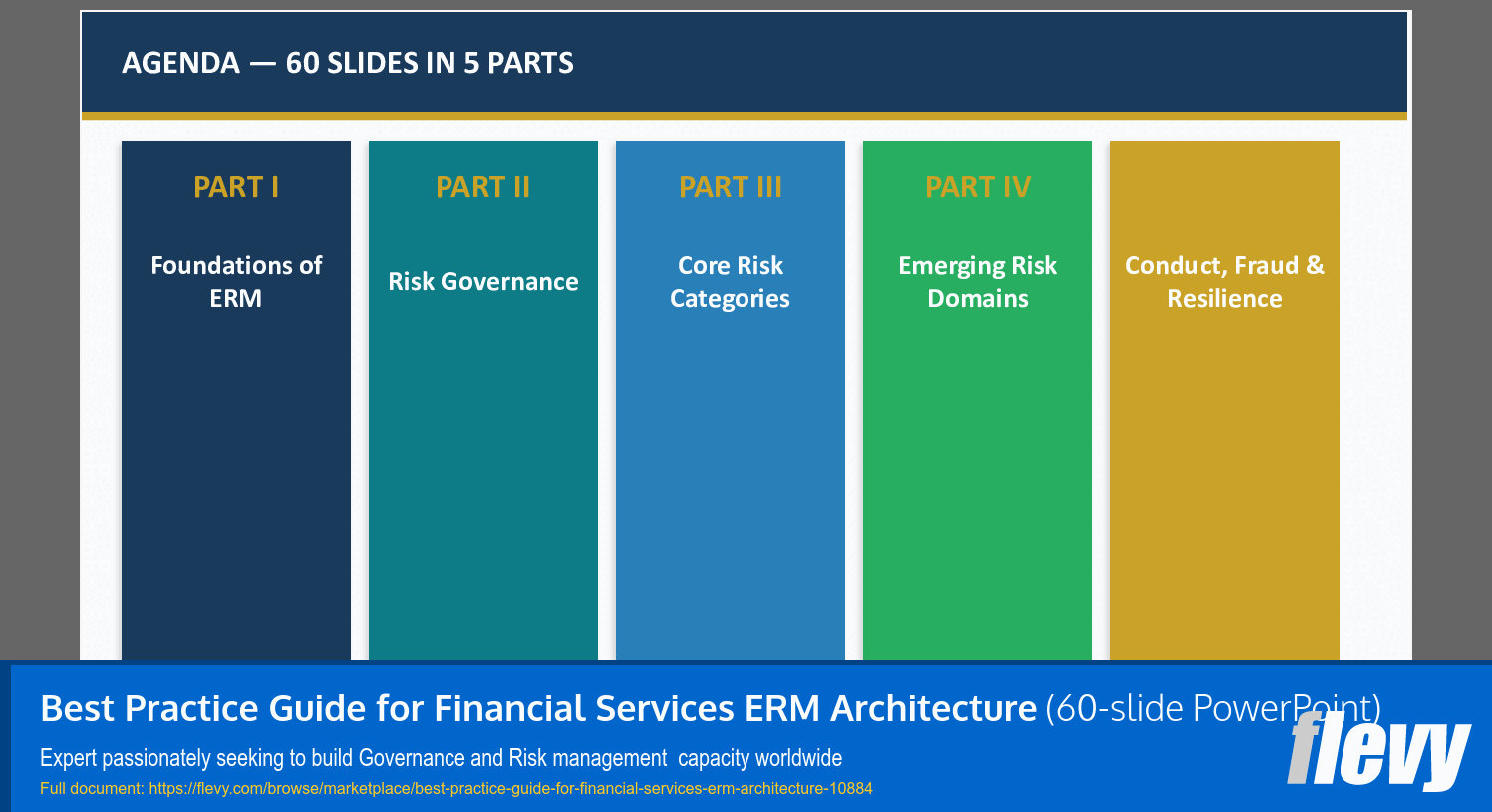 Best Practice Guide for Financial Services ERM Architecture (60-slide PPT PowerPoint presentation slide deck (PPTX)) Preview Image