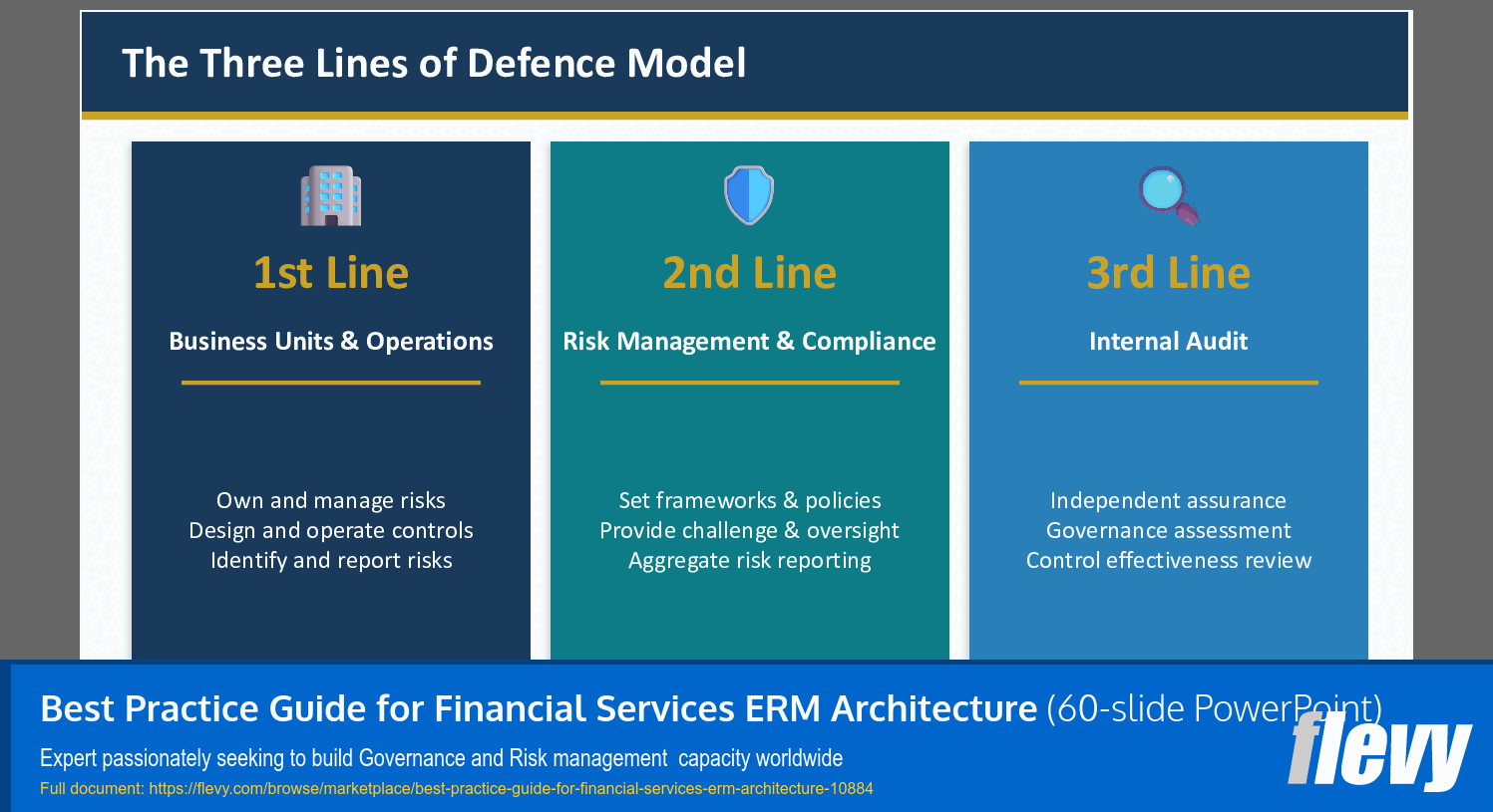 Best Practice Guide for Financial Services ERM Architecture (60-slide PPT PowerPoint presentation slide deck (PPTX)) Preview Image