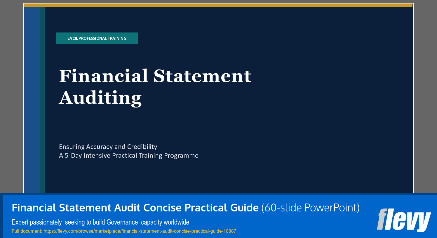 Financial Statement Audit Concise Practical Guide (60-slide PPT PowerPoint presentation slide deck (PPTX)) Preview Image