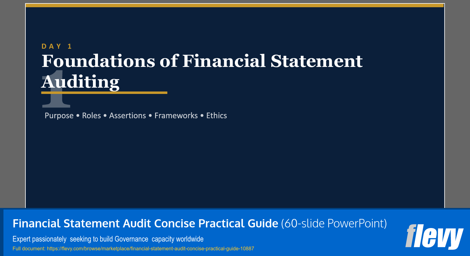 Financial Statement Audit Concise Practical Guide (60-slide PPT PowerPoint presentation slide deck (PPTX)) Preview Image