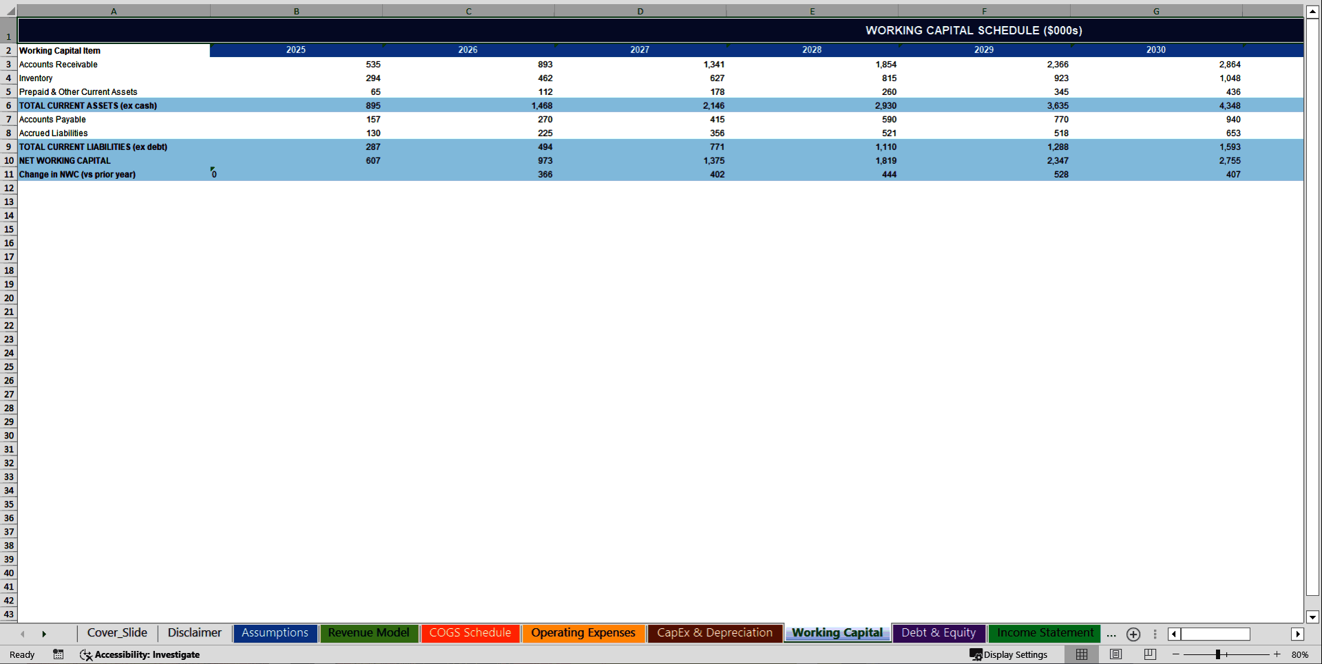 Manufacturing Startup 10-Year 3 Statement Financial Model (Excel template (XLSX)) Preview Image