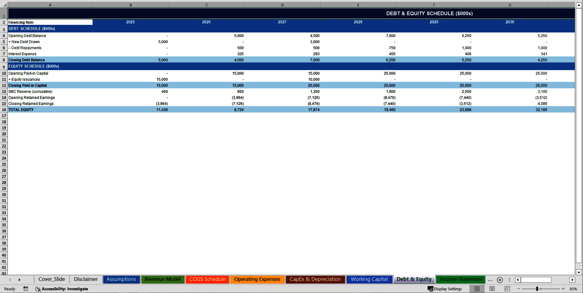 Manufacturing Startup 10-Year 3 Statement Financial Model (Excel template (XLSX)) Preview Image