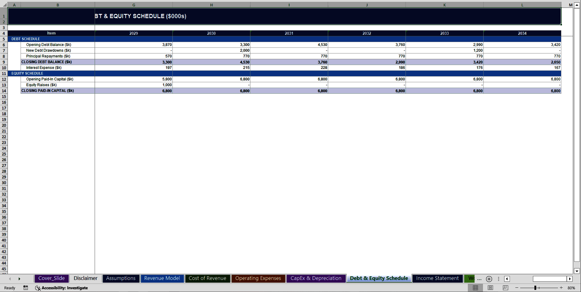 Fixed-Base Operator (FBO) – 10 Year Financial Model (Excel template (XLSX)) Preview Image