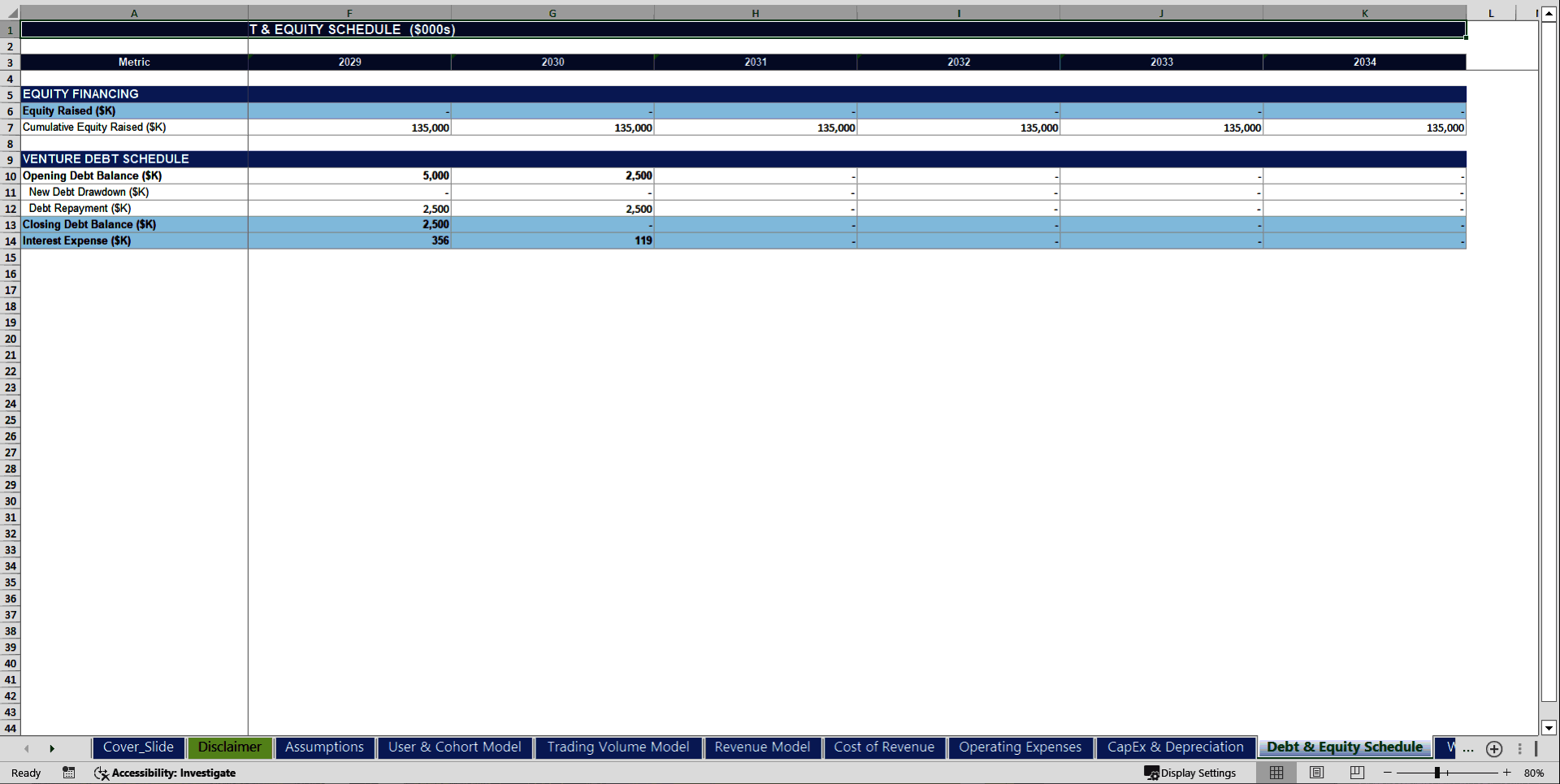 Crypto Trading Platform 10-Year 3 Statement Financial Model (Excel template (XLSX)) Preview Image
