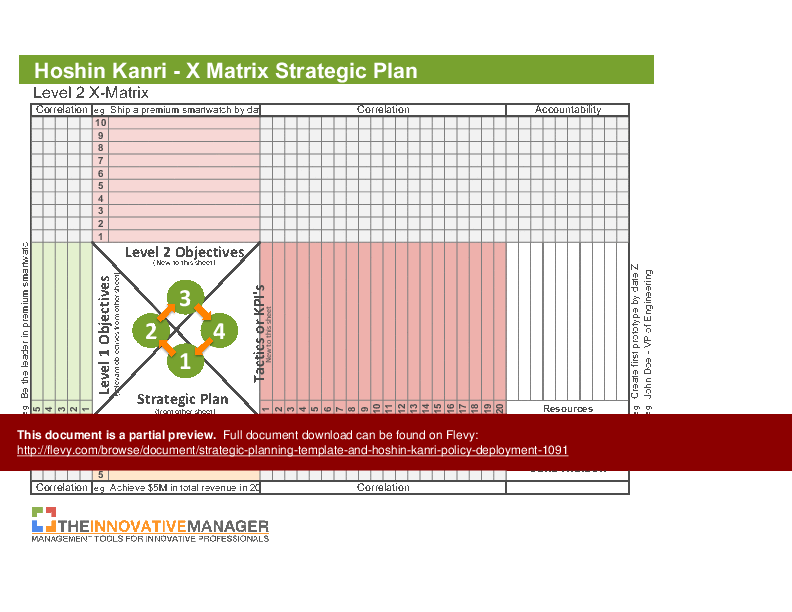 This is a partial preview of Strategic Planning Template and Hoshin Kanri Policy Deployment (Excel workbook (XLSX)). 