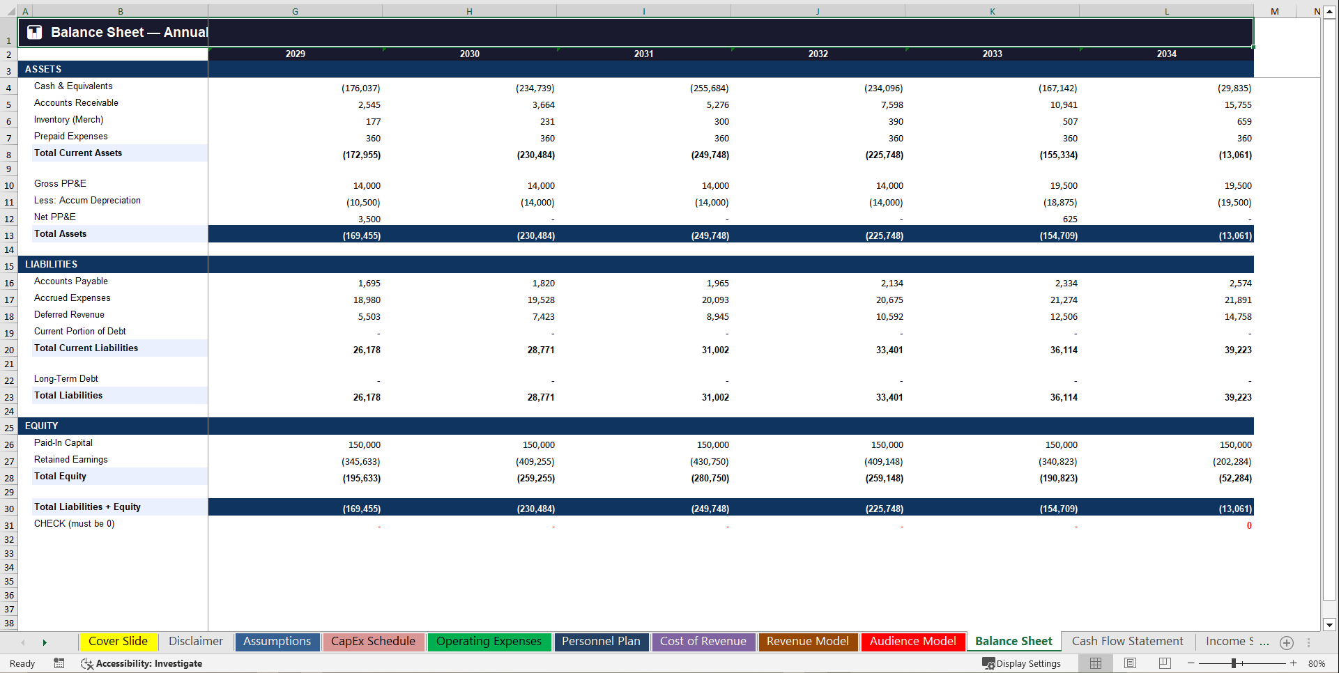 YouTube Channel 10-Year 3 Statement Financial Model (Excel template (XLSX)) Preview Image