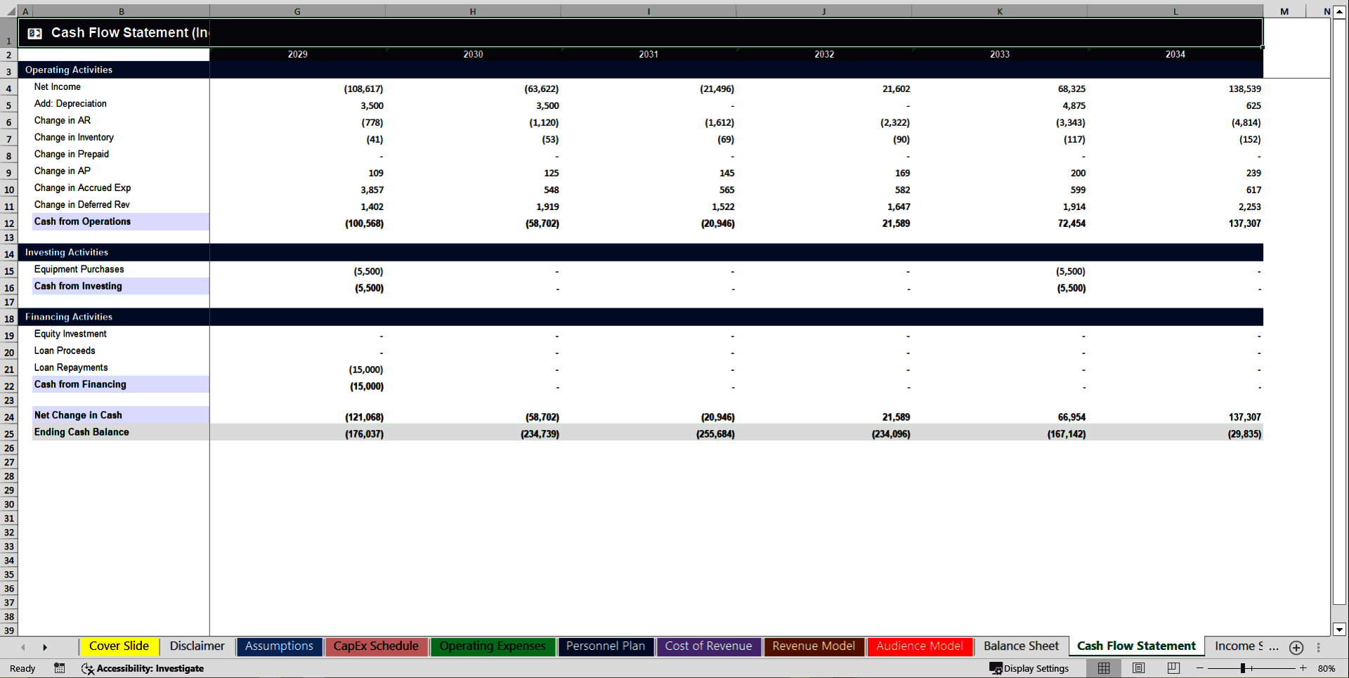 YouTube Channel 10-Year 3 Statement Financial Model (Excel template (XLSX)) Preview Image