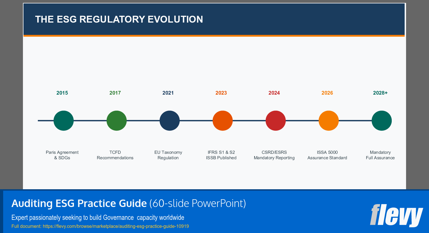 Auditing ESG Practice Guide (60-slide PPT PowerPoint presentation slide deck (PPTX)) Preview Image